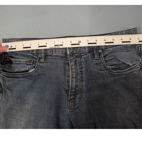 Urban Star Jeans Men 36x30 Blue Dark Wash Straight Leg Stretch Denim - Picture 9 of 13